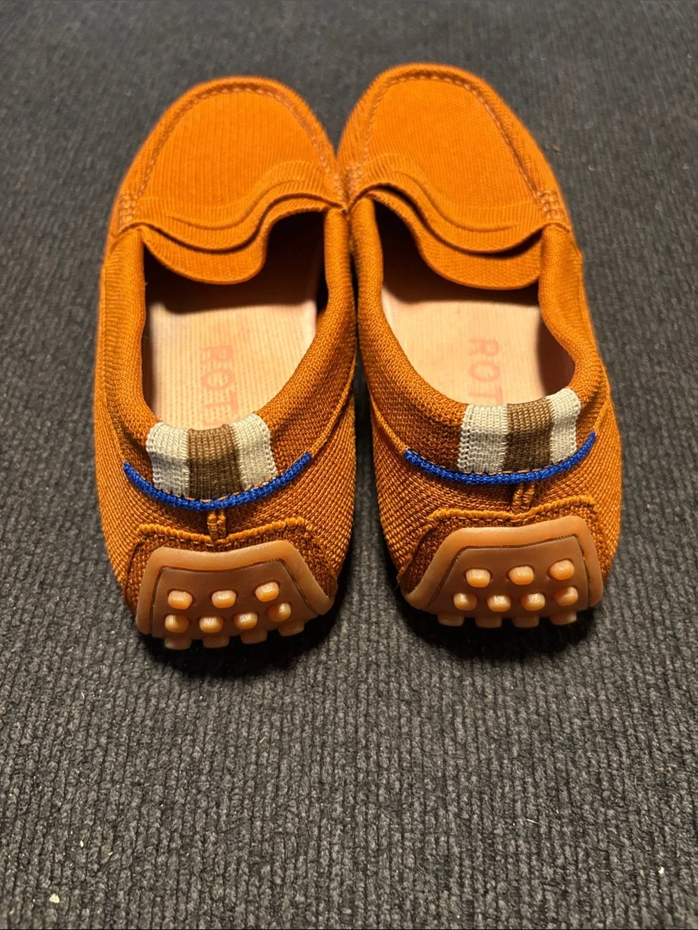 Rothy's Orange Canvas Slip-On Loafers